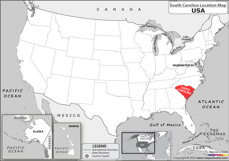 South Carolina Map